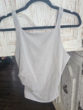 NWT Zara Light Gray Square Neck Tank Top